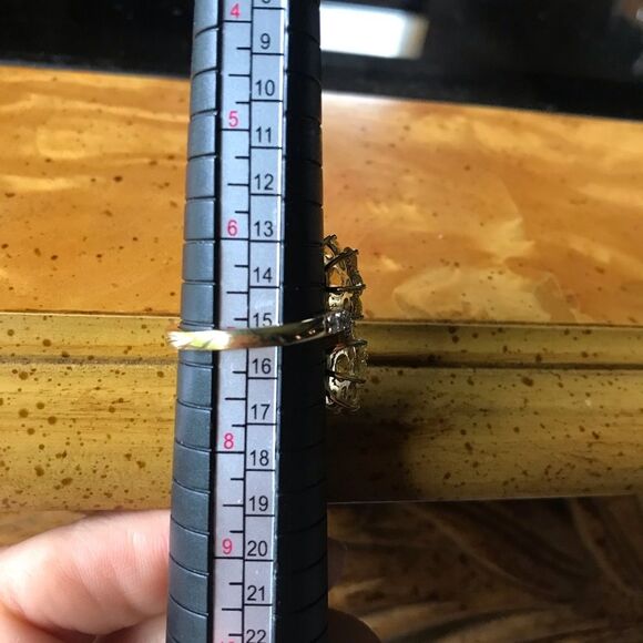 Natural Heliodor Yellow Beryl Sterling Silver Cocktail Ring Size 7 - Picture 6 of 8